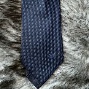 Versace Indigo (blue black interweaves) silk tie
